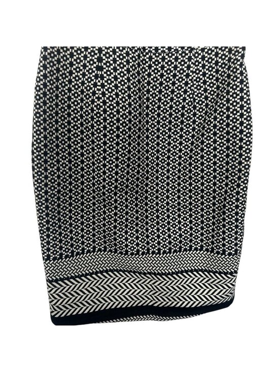 JCREW Black Label Geometric Sheath Dress Womens 10 Black Paneled Office Career - Picture 10 of 14